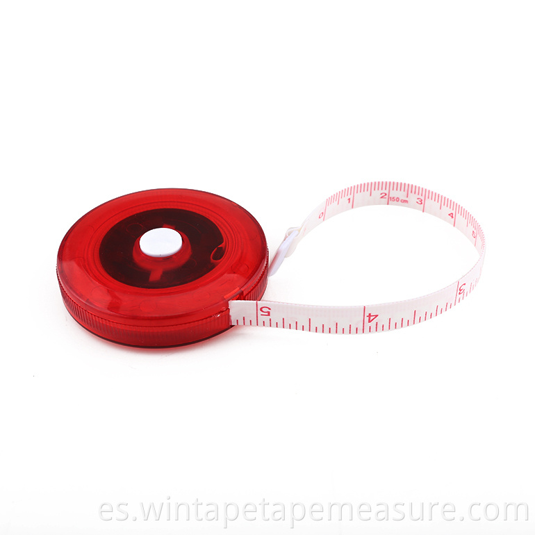 150Cm 60 pulgadas Venta caliente Mini tela de costura redonda Tela a medida Cinta métrica retráctil de pulgada métrica, Cinta métrica de Pvc